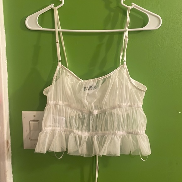 Lace tank top sky to the moon never worn white - Picture 2 of 3